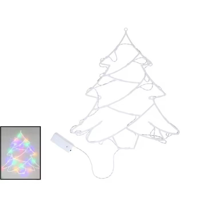 Gerimport Árbol Navidad 24 led multicolor 36x41 cm - 1