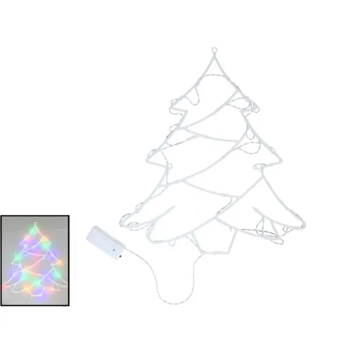Gerimport Árbol Navidad 24 led multicolor 36x41 cm - 1