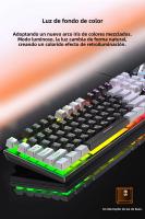 Teclado Gaming K500 Con Keycaps Blanco Y Rosa Mezclados 104 Teclas Cableado Para Laptop PC Estilo Mécanico Interfaz USB - details 15