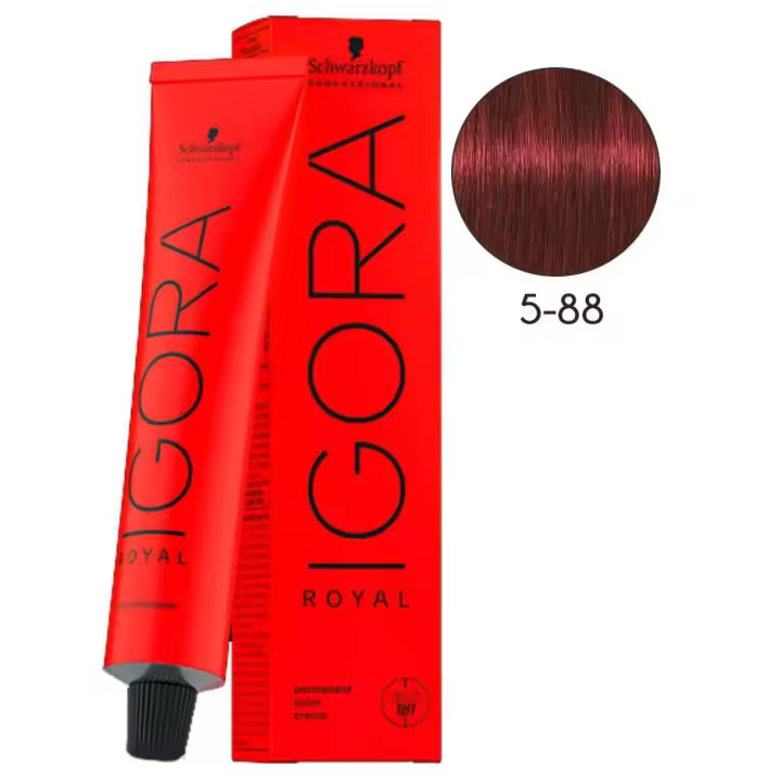Tinte Igora Royal / Schwarzkopf - 5.88 Castaño Claro Medio Rojo Intenso - 1