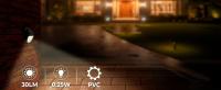 LED ATOMANT Aplique Solar LED de Pared Negro, Color Blanco Calido (3000K), 30LM IP65, Luces Ideales para Escaleras, Peldaños y Terraza, Iluminacion Solar Exterior Automatica sin Cables - details 1