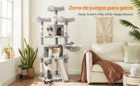 FEANDREA Árbol para Gatos, XXL,169 cm, Gris Claro - details 0