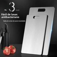 Tabla De Cortar De Acero Inoxidable Doble Cara Antideslizante Gruesa Antibacteriana Y Anti-moho Para Cocina - details 0