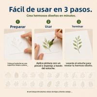 60Pcs Plantas Reutilizables Stencils De Hojas En PET Para Pintura Y Manualidades Plantas Tropicales Plantas Botánicas Decoración De Casa - details 3
