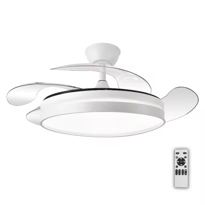 Ventilador de Techo TOP VENTAS ASPAS INVISIBLES Ultra Silencioso 82w en total Modo lámpara Luz LED 50W 6200 Lm con Máxima Iluminación (3 tonos), Motor DC 32W 6 Velocidades, Memoria de Color, Mando a Distancia y Temporizador - Diseño elegante - 1
