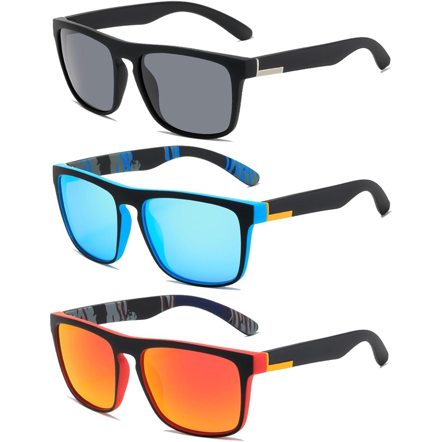 TK SP 3 Pares Gafas de Sol Polarizadas, Gafas de Sol Polarizadas para Hombre Mujer, Gafas de Sol Mujer Polarizadas, Protección UV
