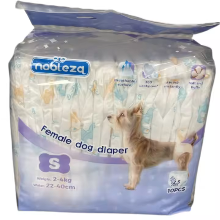 Nobleza 10 x Pañales / Compresas Perro XS a XXL de 1-3 Kg a 18-32 Kg Máxima Absorción y Comodidad - 1