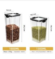 Jars De Almacenamiento Para Cocina Grandes Y Herméticos De Plástico Resistente a La Humedad Set De Cajas De Temporada Para El Hogar - details 22