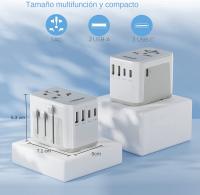 TESSAN Adaptador De Viaje Universal Con USB Y Tipo C Cargador De Pared Todoterreno Para Viaje En EU UK AUS Adaptador De Enchufe Estándar Con Protección Contra Sobrecargas - details 9