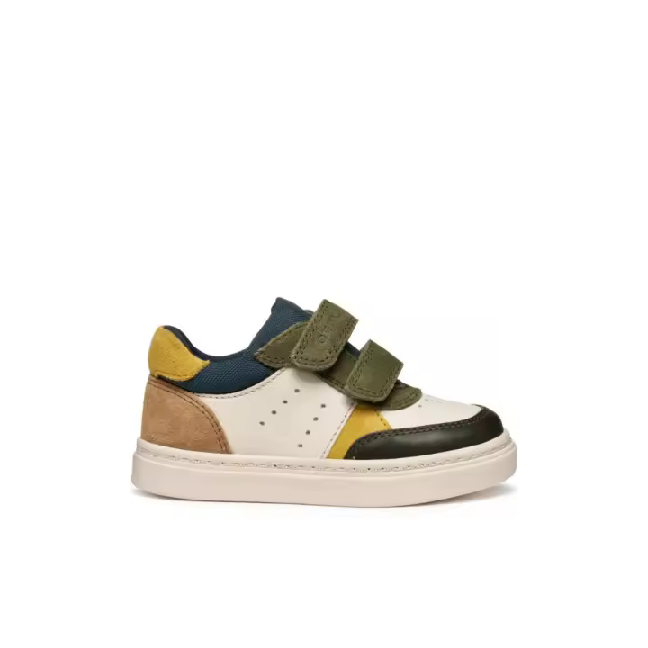 GEOX B465NC C1M3X 36197 25I SNEAKERS VELCROS IVORY/DK GREEN - 1
