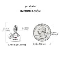 Colgante De Gato Luna Estrella En Plata Para Mujer Pendiente De Earphone Dangle Joyería De Moda DIY Regalo Bangle Bracelet Fit - details 14