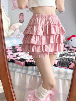 Falda Mini De Encaje Con Volantes Y Shorts Integrados Estilo Kawaii Lolita Jirai Kei Para Mujer Suave Y Dulce Con Volantes Multicapa - details 1