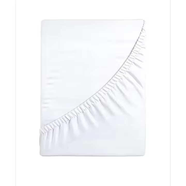 Sabanas Bajeras Ajustables con Goma elastica, ALGODON 100% de alta calidad ,Sabana suave para la cama de 90cm,105cm,135cm,150cm, Protector de algodón para colchón ,Ropa de cama, Fabricado en UE, color Blanco - 1