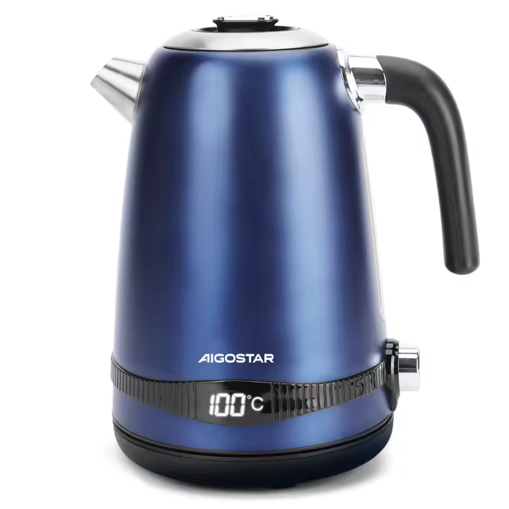 Aigostar Hervidor de Agua, Temperatura Ajustable, Función Mantener Temperatura. Pantalla LED con Visualización de Temperatura. (1.7L, 2200W) - 1