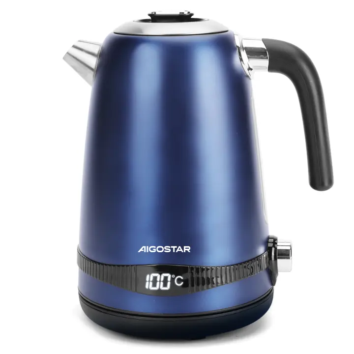 Aigostar Hervidor de Agua, Temperatura Ajustable, Función Mantener Temperatura. Pantalla LED con Visualización de Temperatura. (1.7L, 2200W) - 1