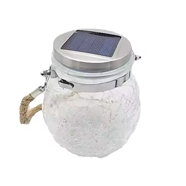 BEL AIR HOME - Pack 2 Colgantes Solares de Cristal con Diseño Elegante y Asa de Cuerda, Iluminación Exterior Sostenible, Carga Diaria por Energía Solar, Encendido/Apagado Automático al Anochecer/Amanecer