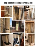 Rope De Sisal Para Arbolito De Gato DIY Accesorio De Rascador Para Mascotas De Interior Material De Jute Base De Madera Para Afilar Las Uñas - details 0