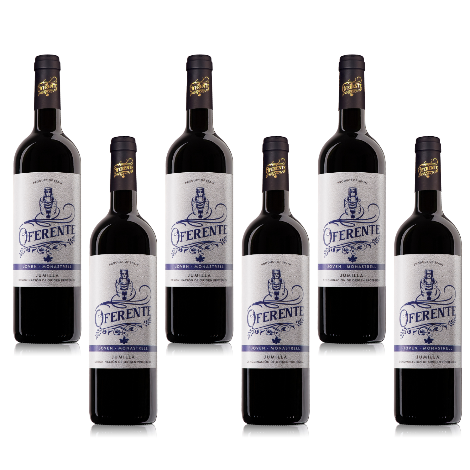 OFERENTE - Vino Tinto Joven Santiago Apostol - Vino Tinto D.O Jumilla -Caja de Vino Tinto Joven - Vino Tinto Premium - Pack de Vinos Joven - Vino Tinto de Calidad - 6 Unidades de 750 ml