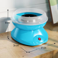 HOMCOM Máquina de Algodón de Azúcar, 450W-550W, Máquina para Hacer Algodón de Azúcar con 10 Palitos, para Fiestas de Cumpleaños Infantiles, en Casa, 27x26x18 cm, Azul - details 2
