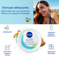 NIVEA Soft Crema Hidratante Multiuso 375ml - Pack ahorro de 3 unidades - details 1