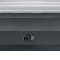 INTEX - Colchón hinchable doble deluxe comfort plush high-rise, cama queen hinchable, 152x203x56 cm, para 2 personas, máximo 272 kg, tacto suave, resistente a pinchazos, incorpora hinchador, con bolsa de transporte - details 2