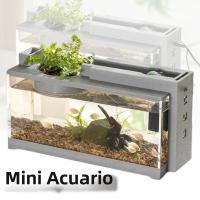 Acuario De Escritorio Micro Paisaje Silencioso Con Flujo De Agua Filtro De Estilo De Piedra Imitada Para Decoración Del Hogar - details 0