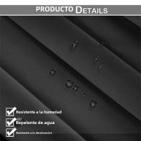 Cortina De Blackout Extra Grande Impermeable Y Térmica Para Sliding Divisoria De Puerta Para Dormitorio Y Sala De Estar Con Capa De Negro - details 40