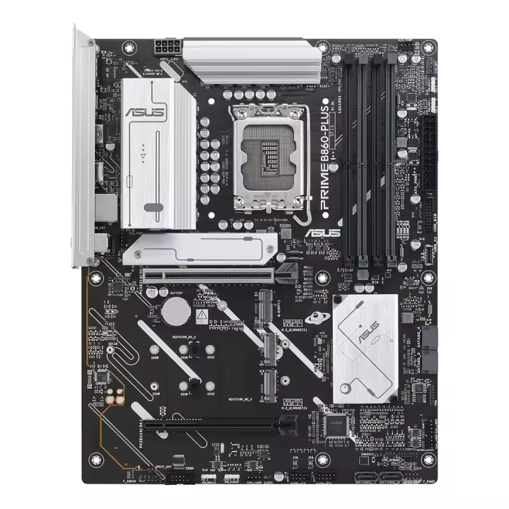 ASUS Prime B860-PLUS-CSM - Placa Base Intel Socket LGA 1851, ATX, Memoria 4xDDR5, PCIe 5.0 x16 SafeSlot, 3xPCIe 4.0 M.2, 2.5Gb Ethernet, HDMI, DisplayPort, USB 20 Gbps, USB 5 Gbps Tipo-C - 1