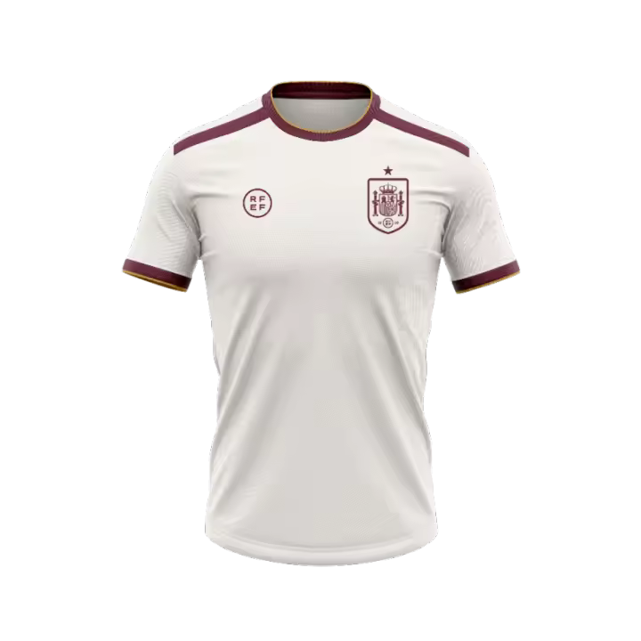 Camiseta Selección Española de fútbol segunda equipación adulto réplica roja producto oficial Real Federación DOS26CESP - 1
