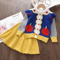 Conjunto De Ropa De Niña Melario Princesa Cartoon Suéteres Y Abrigos Con Volante 2PCS Ropa De Invierno Para Niñas Talla 4-6Años - details 0