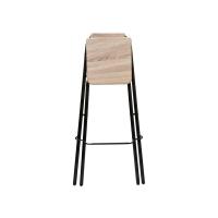 STARLEY-Taburete de bar Plegable con Respaldo,Silla Plegable de Metal y Madera,Taburete portátil para el hogar,jardín,comedor,Terraza 47,5 x50 x H. 98 cm - details 2