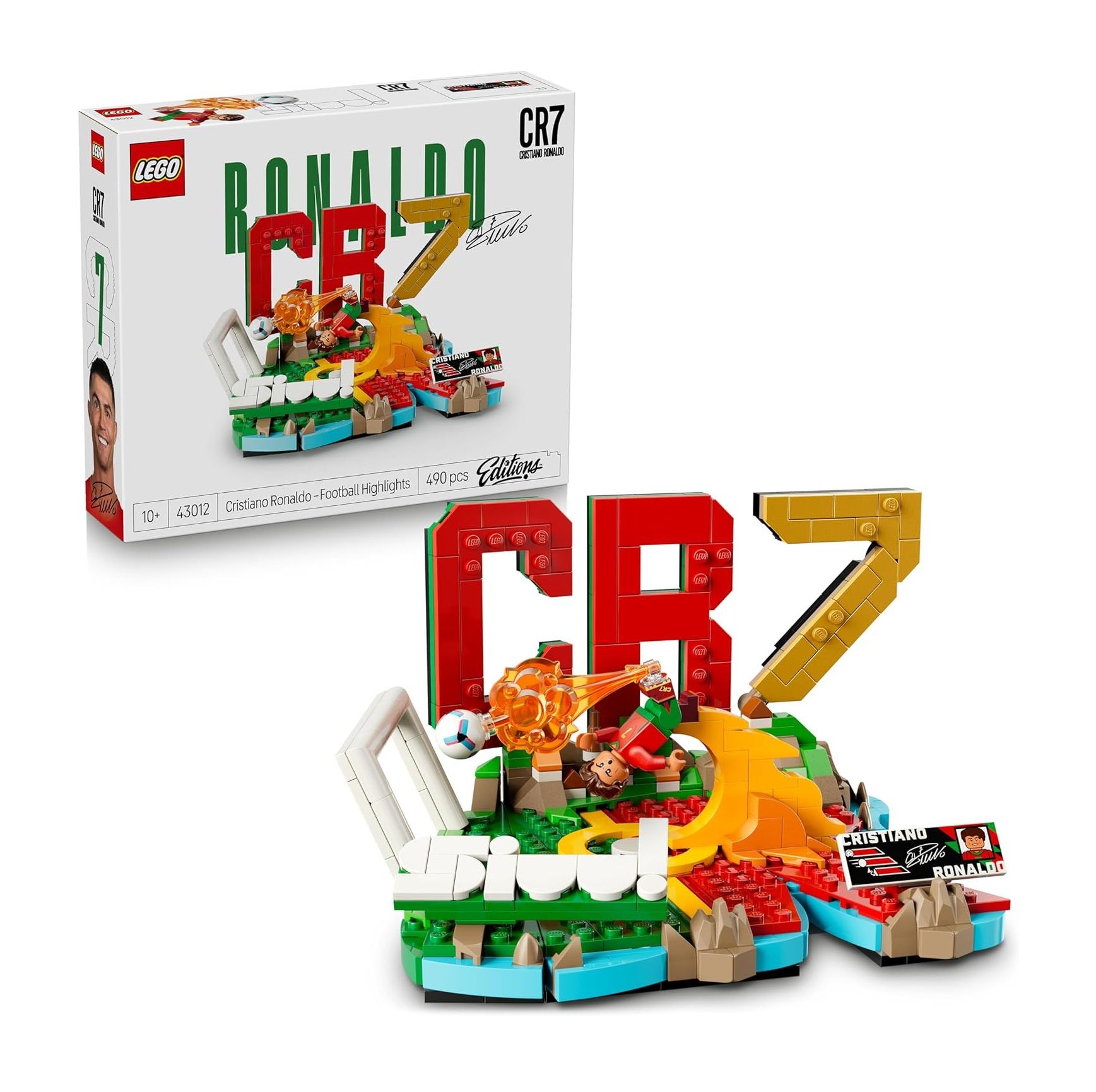 LEGO Editions Cristiano Ronaldo: Fenómenos del Fútbol con Minifigura de Futbolista Lego 43012