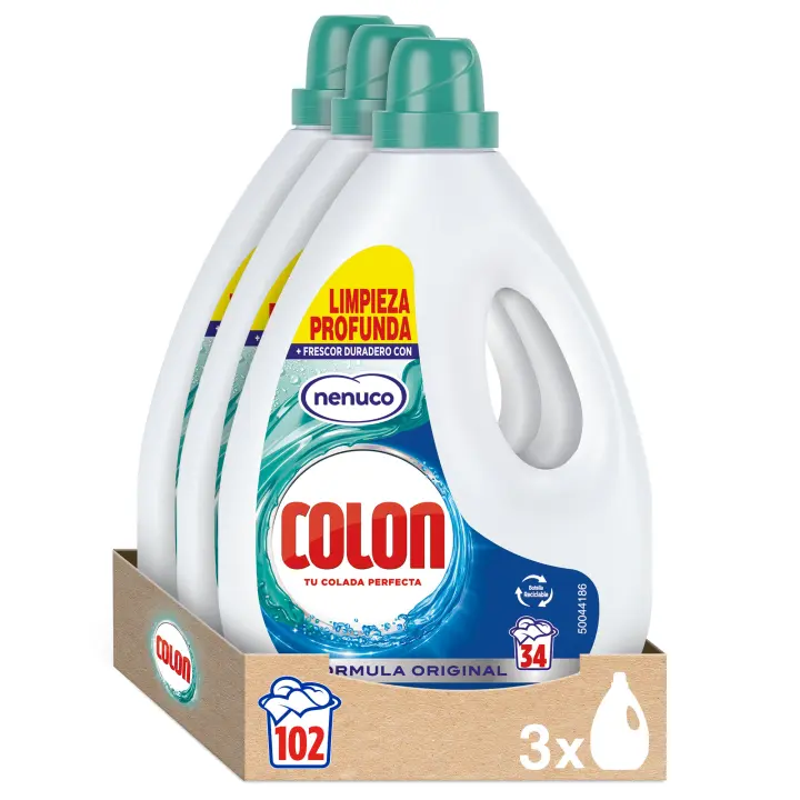 Colon Nenuco Detergente para la lavadora Gel 102 lavados (3x34 lavados) - 1