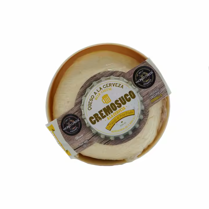 LA PASIEGA DE PEÑAPELADA - Queso Cremosuco a la Cerveza | 1, 2, 3 o 4 Quesos Redondos de 350g | Caja de Madera con Film Retráctil | Cremoso y Fundente | Leche de Vaca Pasteurizada | Artesanía Española - 1