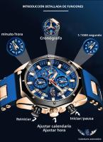 Reloj Deportivo De Lujo Para Hombre LIGE 2025 Reloj De Cuarzo Impermeable Con Cronógrafo Y Fecha Correa De Silicona Moda Casual - details 10