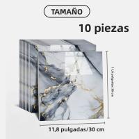 Pegatinas De Pared Autoadhesivas De Aluminio Imitación De Azulejo Para Cocina Y Baño Decoración Antihumedad Patrón De Marmol PVC - details 1