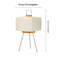 Lámpara De Mesa Akari Noguchi Japonesa Diseño Impreso En Papel De Arroz Decoración Para Escritorio Dormitorio Luz Suave Y Ambiente - details 4