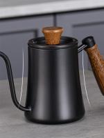 Cafetera Con Tapa Y Termómetro De Acero Inoxidable 304 Escala Clara Mango De Madera Sólida De Alta Calidad Utensilios De Café Hechos a Mano 500ML - details 13