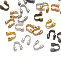 100pcs Protectors De Hilo En Forma De U Clavos De Conexión Para DIY Pulseras Collares Accesorios De Joyería De Metal - details 1