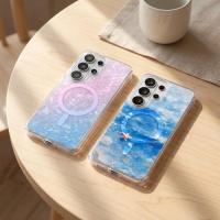 Funda Magnética De Carga Inalámbrica Gradient Dreamy Ocean Shell Para Samsung Galaxy S26 S25 S24 FE Ultra plus Cubierta Transparente Antisuciedad Anti-Rasguños - details 4