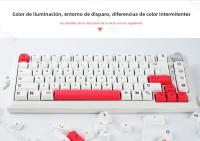 USLION 126 Teclas XDA Profile PBT Keycaps Rosa Blanca Para Teclado Mecánico De Juego Personalizado Inglés Japonés Ruso - details 2