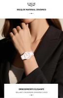 Reloj De Cuarzo Para Mujer LIGE Nueva Moda Cerámica Impermeable Con Calendario Elegante Reloj De Pulsera Con Caja - details 3