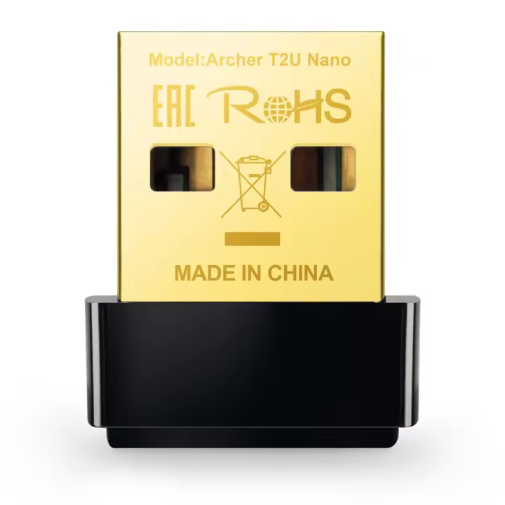 TP-LINK Archer T2U Nano, Adaptador WiFi USB, velocidad ultra-rápida de doble banda AC 600Mbps 2.4GHz / 5GHz, soporta Windows 10 - 1