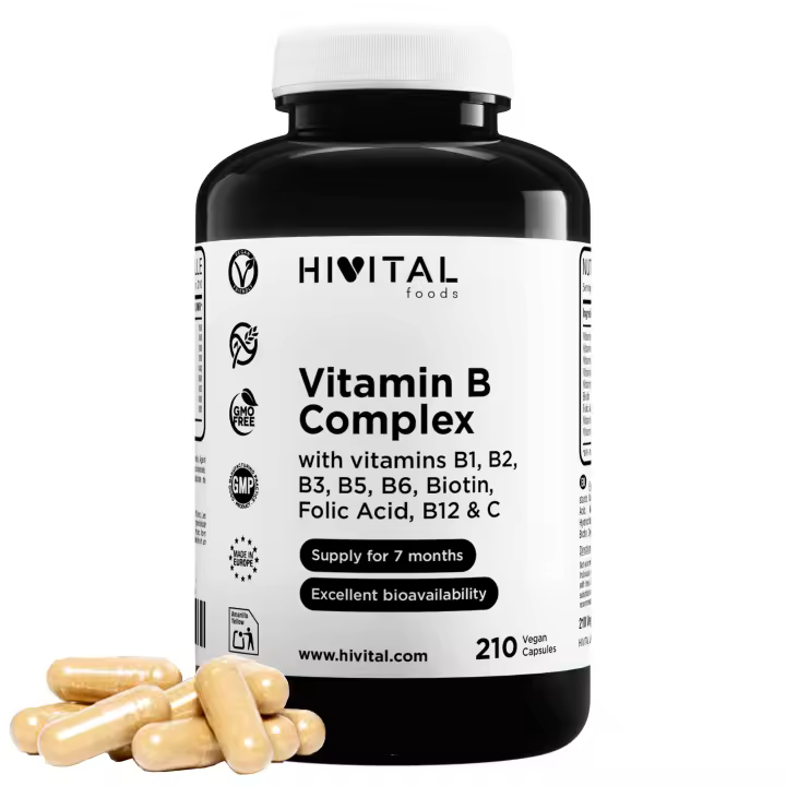 Vitamina B Complex | 210 cápsulas veganas. Hivital - 1