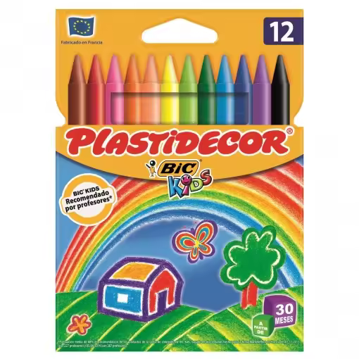 BIC Ceras Plastidecor - Cajas Surtidas con Gran Variedad de Colores - 1