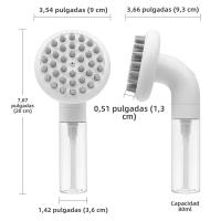 Cepillo De Baño Para Perros 3 En 1 Cepillo De Peluquería Para Mascotas Con Cabeza De Limpieza Y Masaje Silicona Suave Para Lavado Con Jabón - details 5