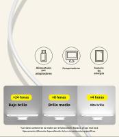 Lámpara De Escritorio Magnética Baseus LED Recargable Con Iluminación Suave Para Armario Estudio Lectura Luz Nocturna Moderna - details 6