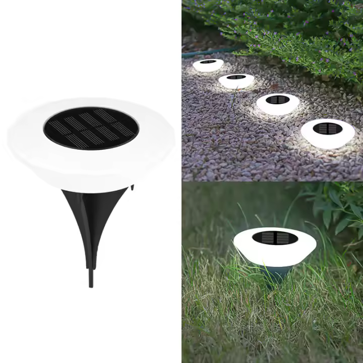 1/4PCS Luz Solar Exterior 14LED Impermeable Para Jardín Patio Pista Decoración De Camping Iluminación De 360° Para Escenario De Verano - 1