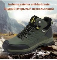 Botas De Invierno Para Hombre Calzado De Cuero De Alta Calidad Botines De Nieve Para Exteriores Y Senderismo Talla 39-46 - details 7