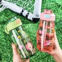 Botella De Agua 550ml Con Tapa De Cerradura Segura Y Pajita Para Niños Dibujos Animados Resistente a Fugas Para Camping Viajes Y Exteriores - details 13